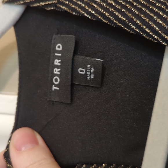 Torrid Black and Gold size 0X jumpsuit - Picture 8 of 12